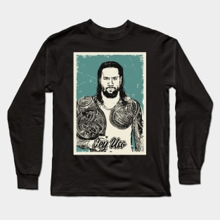 Vintage Jey Uso Wrestling Long Sleeve T-Shirt